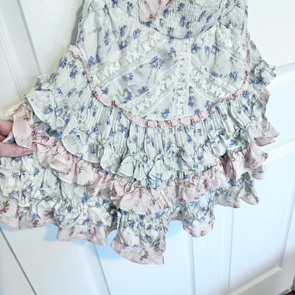 Like New LoveShackFancy Quintell Halter Mini Dress - Picture 16 of 16